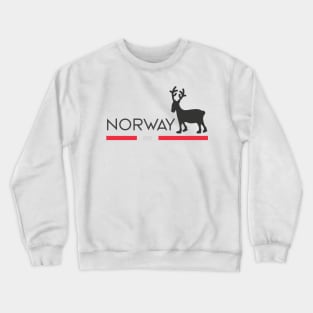 Norway elk and flag Crewneck Sweatshirt